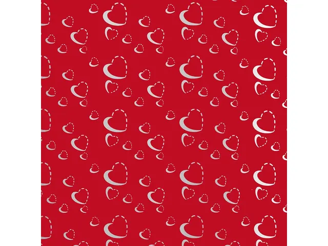 Geschenkpapier Silver Hearts 70 cm x 2 m
