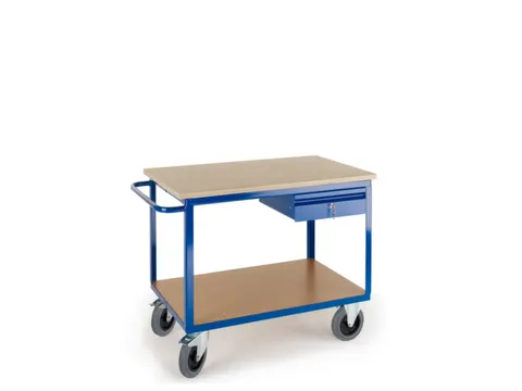 kastwagen,draagverm. 600kg,2etage(s),laadvl. LxB 1150x700mm,houtplaat