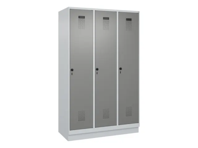 locker voor scheiding van kleding,HxBxD 1950x1200x500mm,3vak