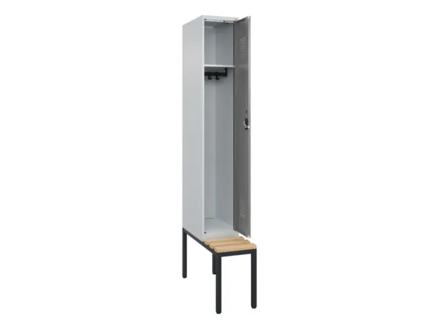 locker met bank,HxBxD 2120x300x815mm,1vak,vak B 300mm,cilinderslot