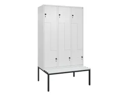 Z-garderobekast,HxBxD 2120x1200x815mm,6vak,vak B 400mm,draaigrendel