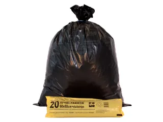 Vuilniszak Komo 60 Liter grijs 20 Per Rol