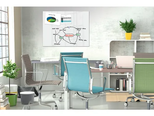 Glas/magneetbord Be!board 120x90 Cm Wit
