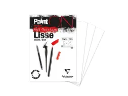 Tekenblok Clairefontaine Paint On A4 glad 25 vel 250gr wit