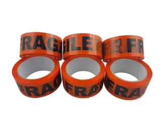 Verpakkingstape Signaleringstape Fragile/Breekbaar 50mm x 66m oranje - 5