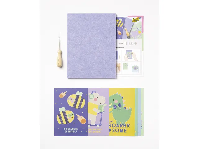 Folia Prikset A6 viltmat met prikpen en 6 kaarten