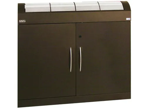 Afvalverzamelstation 4x45 Liter Romp Soft-Mokka Inworp Rvs