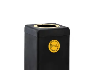 Afvalbak 90 liter EarthBin Geel Zwart - 3