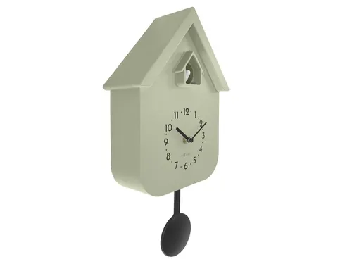 Wandklok NeXtime Twitter 21,5x41,5 cm olijfgroen