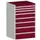 ladekast 1200x800x650mm 8laden zware lasten RAL7035 front RAL3004