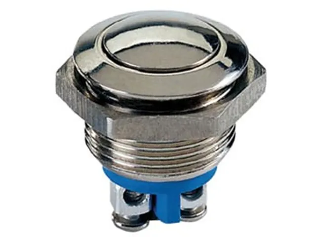 Ronde Drukknop In Roestvrij Staal Spst 1NO