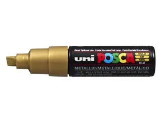Verfstift Posca PC8K Brede punt 8mm schuin goud - 2