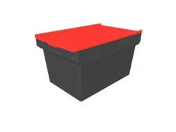 Herbruikbare containers HxLxB 340x610x400mm 58l PP-regeneraat rood