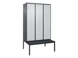 Z-garderobekast,HxBxD 2120x1200x815mm,6vak,vak B 400mm,cil.-slot