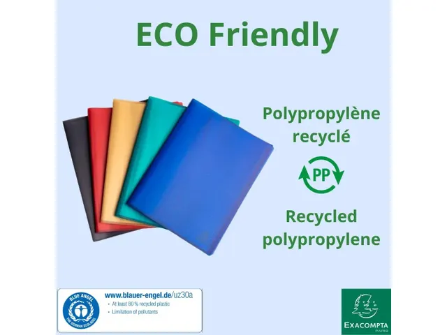Protège-documents PP recyclé semi-rigide 160 vues Opak - Couleurs as