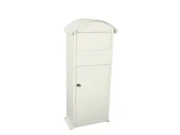 pakketbus,staal,mat wit,HxBxD 1100x410x265mm,inworp/uitname voor