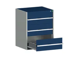 ladekast HxBxD 1000x800x650mm 3laden zware lasten RAL7035 RAL5010