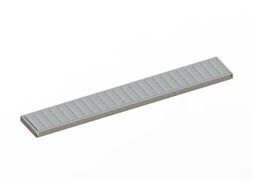 legbord van plaatstaal,v. breedvakstelling,BxD 2500x400mm,vakl. 400kg
