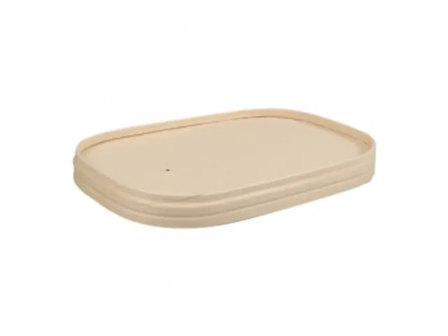 Deksel bamboe papier voor kg bak, 12x25 stuks