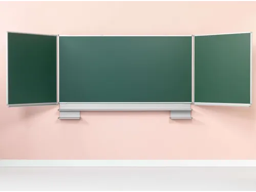 Schoolbord Vijfvlaksbord 100x200cm wandmontage krijtbord groen emaille