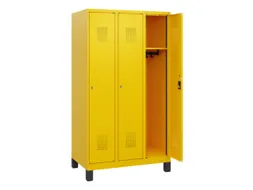 schoollocker,HxBxD 1630x900x500mm,3vak,vak B 300mm,cil.-slot,voeten