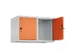 opzetkast,v. locker,2vak.,vak B 400mm,HxBxD 500x800x500mm,draaigrendel