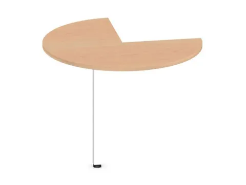 aanbouwtafel,i.h.v.,HxØ 720-840x1000mm,driekwartrond,NE-esdoorn