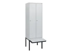 locker met bank,HxBxD 1950x600x815mm,2vak,vak B 300mm,cil.-slot