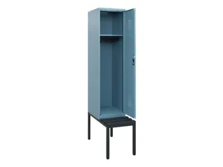 locker met bank,HxBxD 1950x400x815mm,1vak,vak B 400mm,cilinderslot - 1