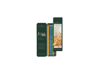 Kleurpotlood Faber-Castell Polychromos blik 6 stuks basiskleuren - 1