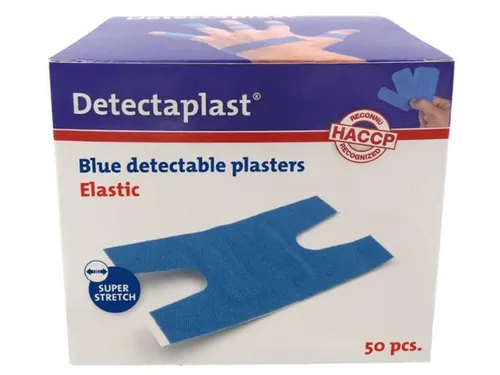 Detectaplast 8246 kneukel textielpleister elastisch blauw 50 stuks