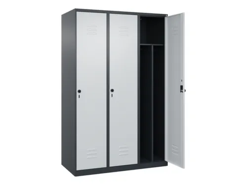 locker voor scheiding van kleding,HxBxD 1850x1200x500mm,3vak