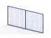 paroi arrière grillagée,p. rayonnage à palettes,Hxl 500x3300mm