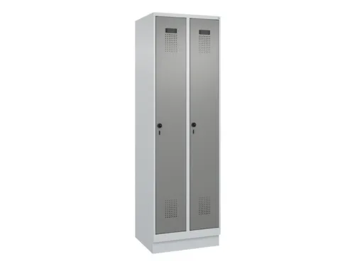 locker,HxBxD 1950x600x500mm,2vak,vak B 300mm,draaigrendel,sokkel