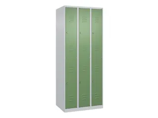 dubbeldekse locker,HxBxD 1850x750x500mm,3x2vak.,vak B 250mm,cil.-slot - 1