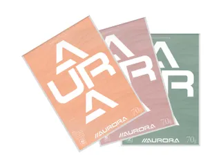 Schrijfblok Aurora A4 lijn 100 vel 70gr assorti - 1