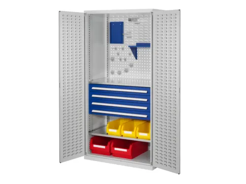 kast met sleufplaat,HxBxD 1950x1000x600mm,2xStalen bodem,RAL5010