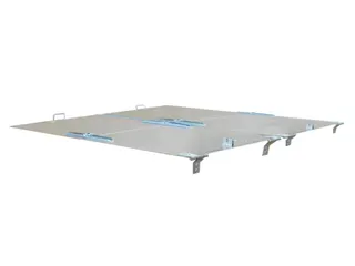 2-dlg. klapdeksel,staal,v. Gaasbox,BxD 1000x1200mm,verzinkt - 2