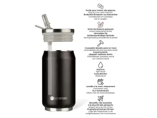 Thermosbeker Les Artistes Paris blik 280ml Stainless Steel Met Rietje - 4