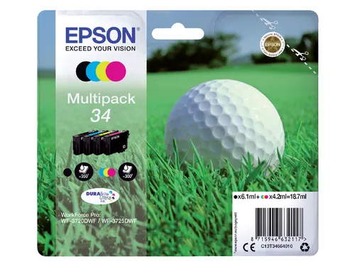 Epson 34 T3466 inktcartridge multipack zwart + 3 kleuren