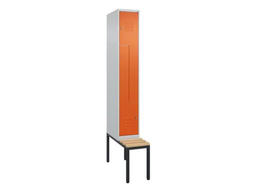 Z-garderobekast,HxBxD 2120x300x815mm,2vak,vak B 300mm,cil.-slot