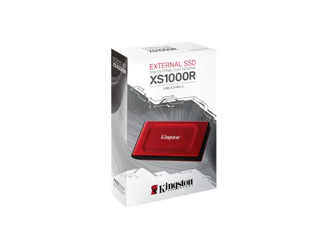 2TB XS1000 Red External USB 3.2 Gen 2 Draagbare Solid State Drive
