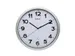 Wandklok MAUL Step RC Ø40x5cm zilver kunststof frame incl.batterij