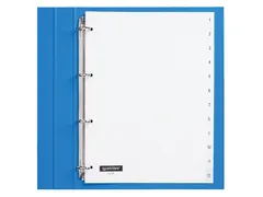 Tabbladen Quantore A4 4-Gaats 1-12 Genummerd Wit Pp