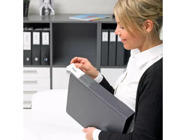 Etikethouder Djois 62x150mm zelfklevend transparant 6 stuks