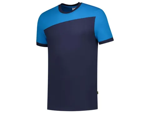 Tricorp Bicolor naden 102006 T-shirt, marineblauw/lichtblauw, maat 5XL