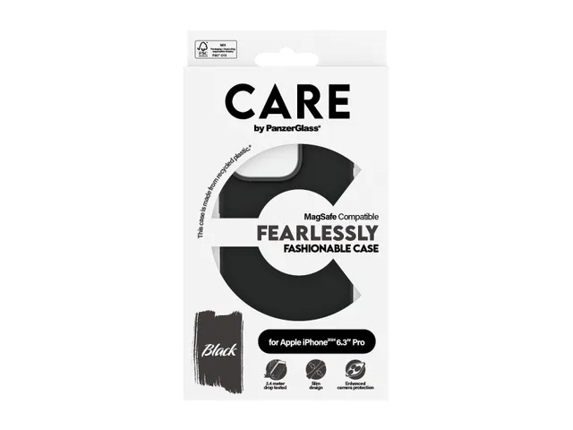 PanzerGlass CARE by Case Black w. MagSafe iPhone 16 Pro, Hoes, A