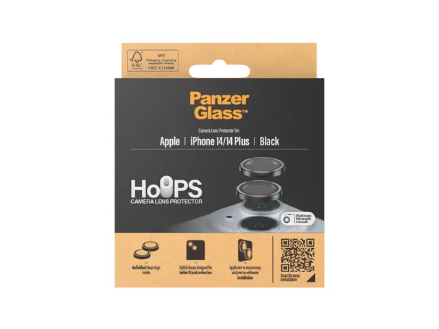 PanzerGlass Hoops Camera Lens Protector Black iPhone 14 | 14 Plus