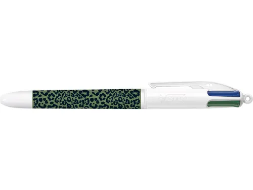 4-kleurenbalpen Leopard doos van 12 stuks assorti
