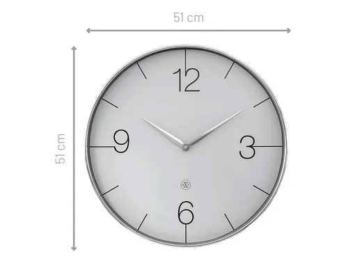 Wandklok nXt Finesse 51 cm zilver